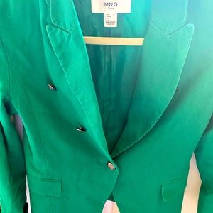 Mango Suit Kelly Green Blazer jacket - sz M